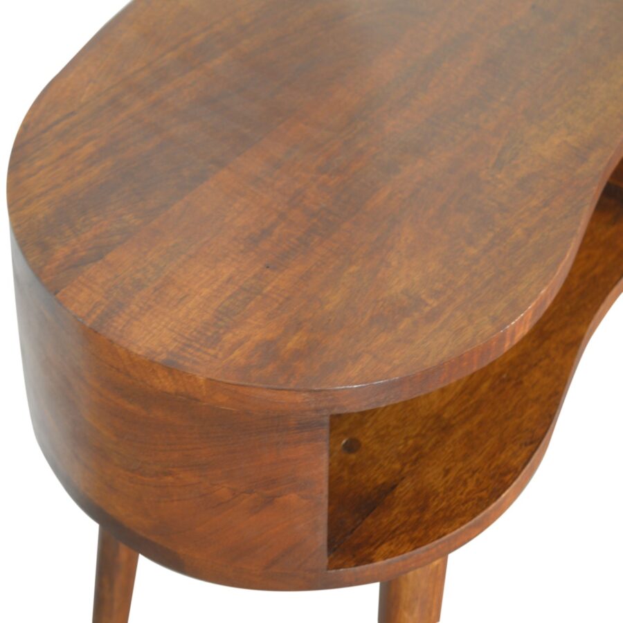 in1489 chestnut rounded writing desk