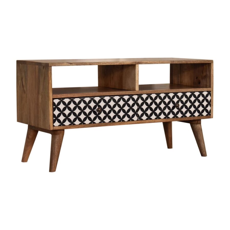 in1513 diamond screen printed tv unit
