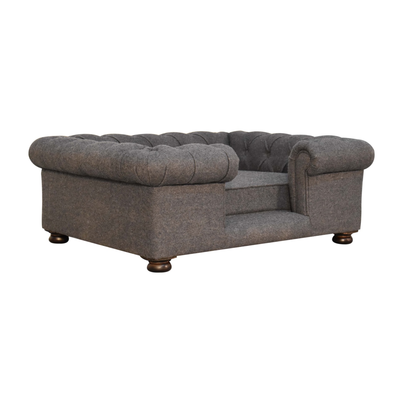 in1590 battleship tweed deep button pet sofa bed