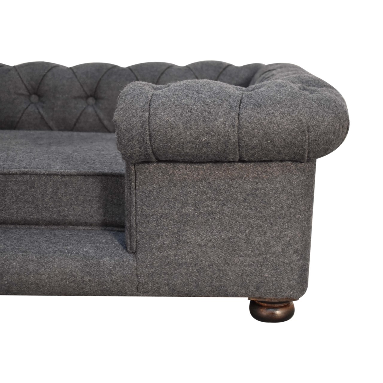 in1590 battleship tweed deep button pet sofa bed