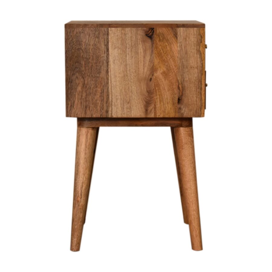 in1594 brick red patterned bedside