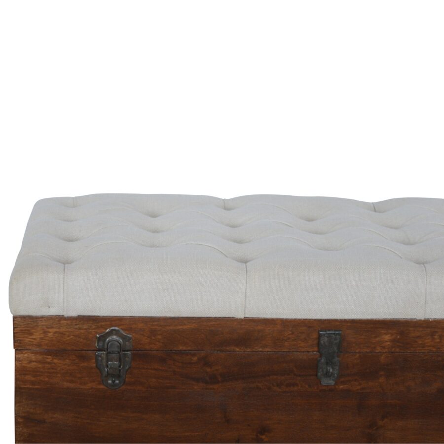 in2079 solid wood d button lid up storage box