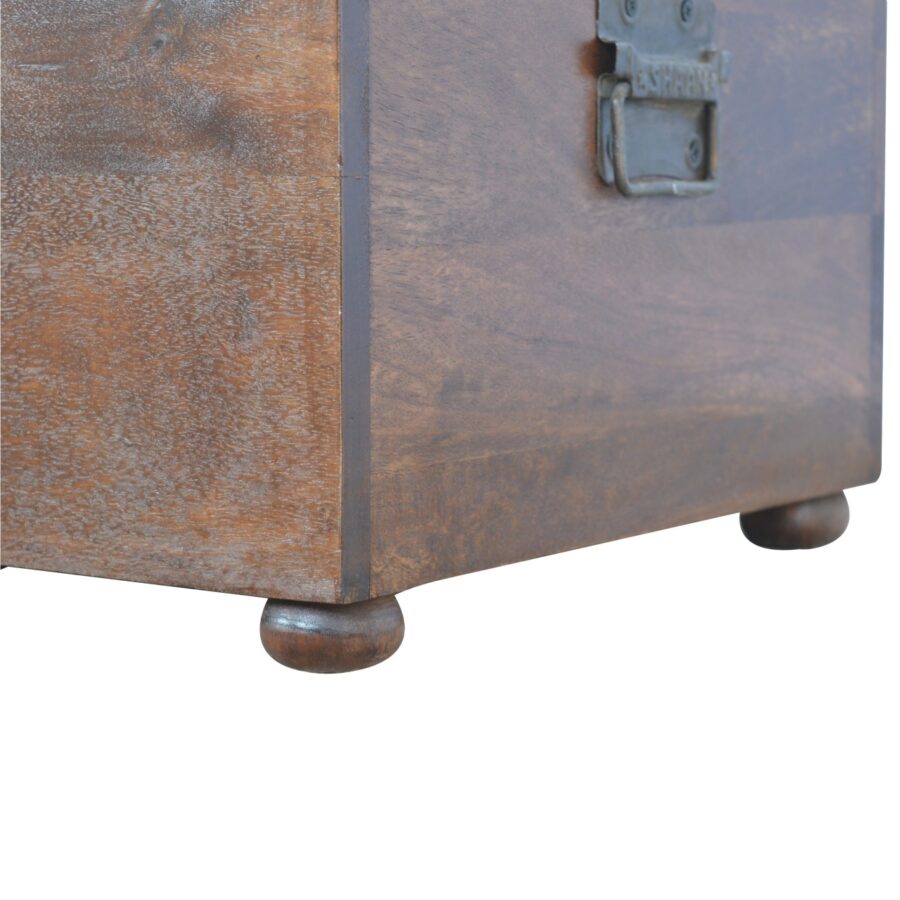 in2079 solid wood d button lid up storage box