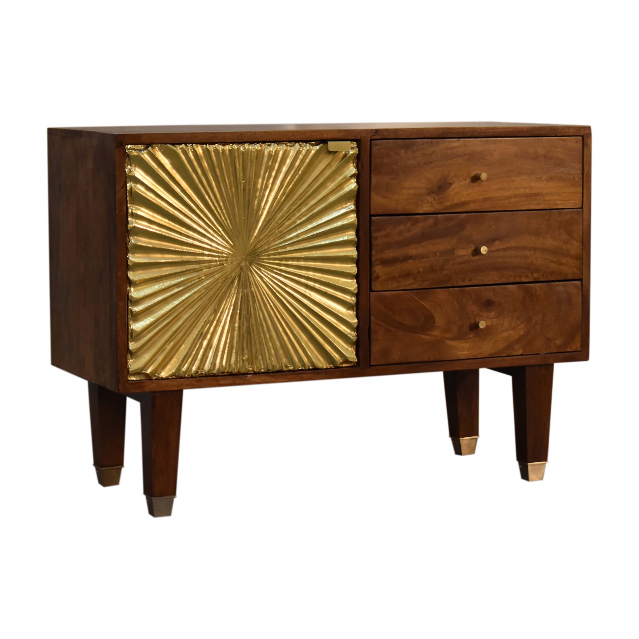 in2127 manila gold sideboard with tapered legs