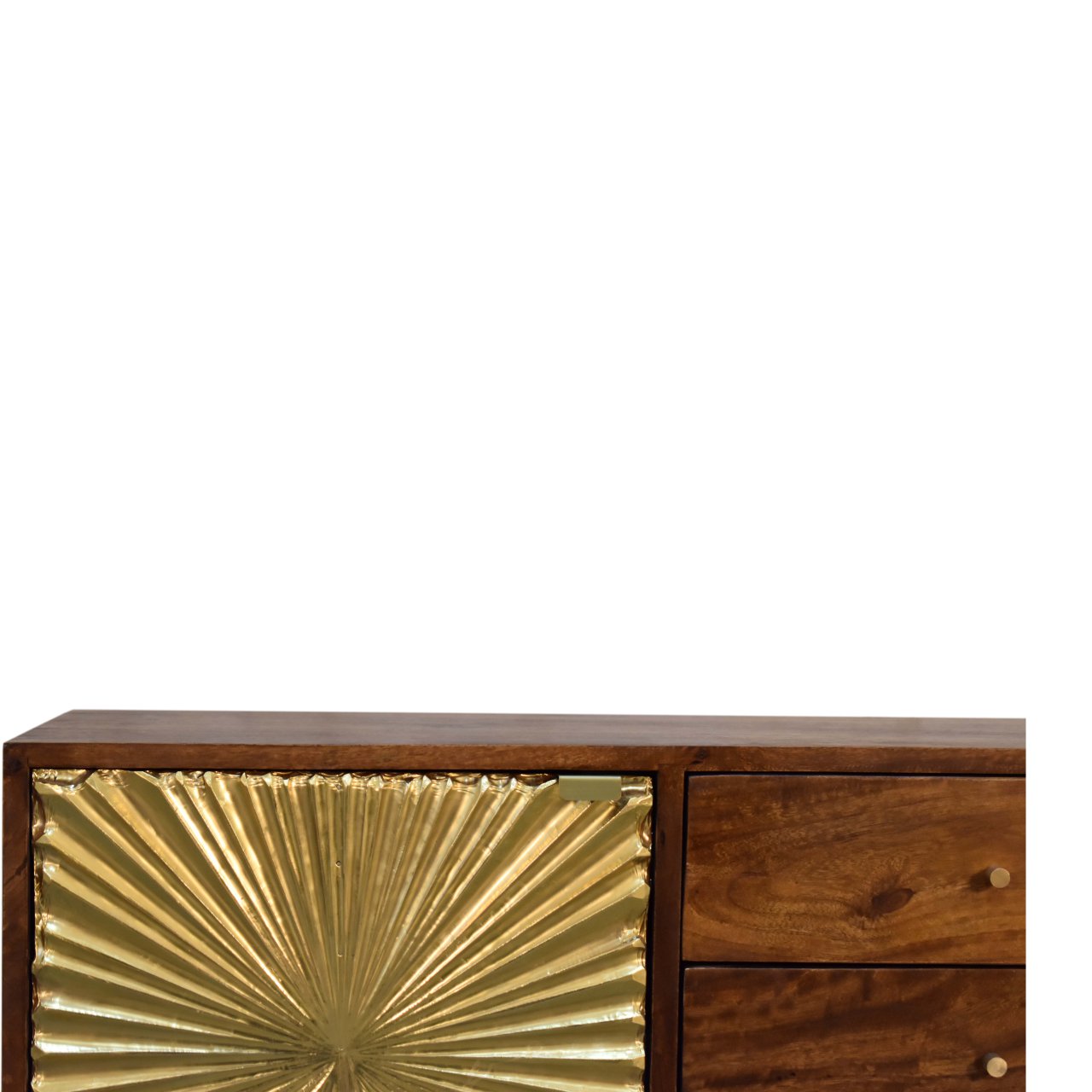in2127 manila gold sideboard with tapered legs