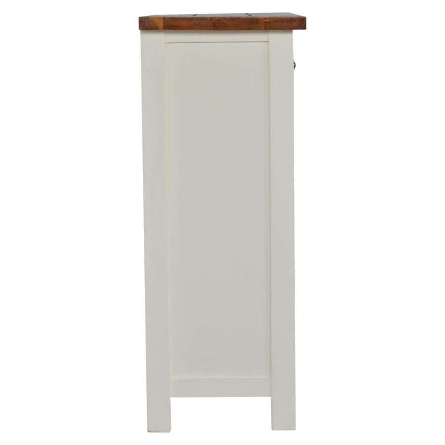 in213 2 toned kitchen unit with 3 drawer, 2 open shelves