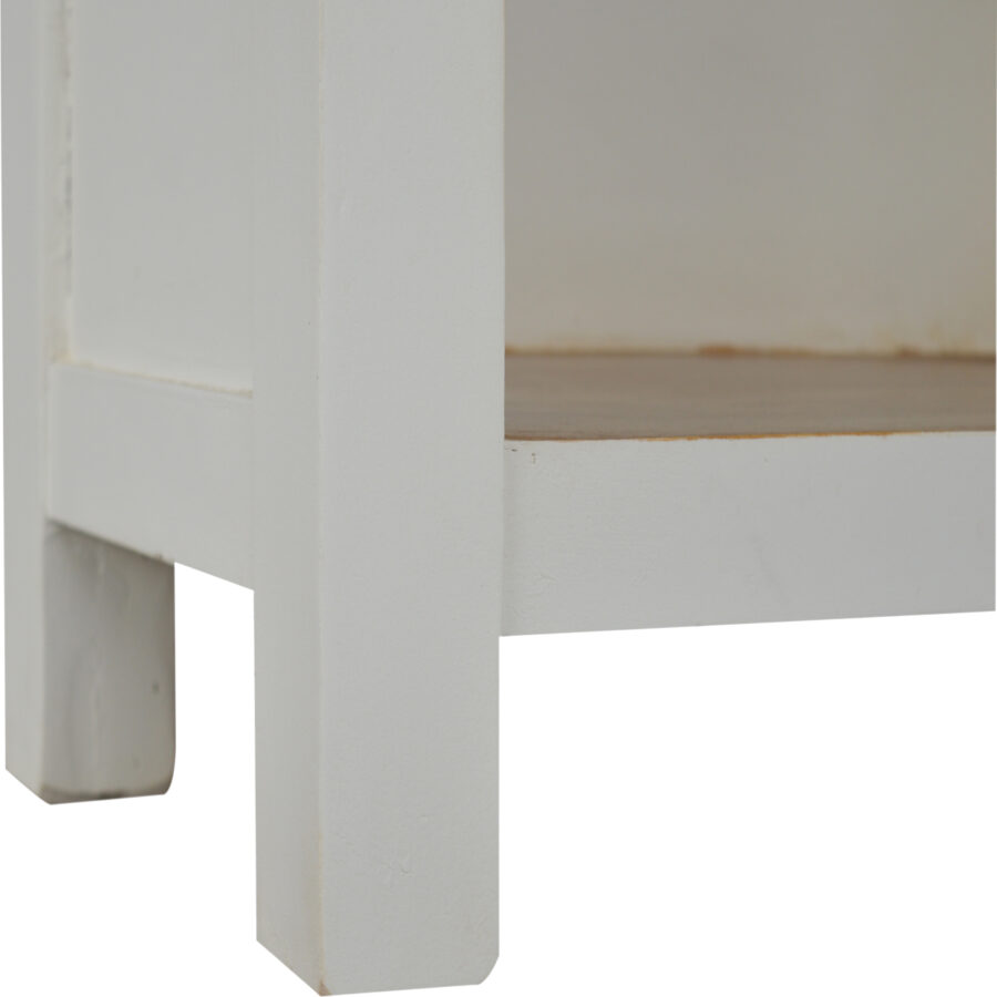 in213 2 toned kitchen unit with 3 drawer, 2 open shelves