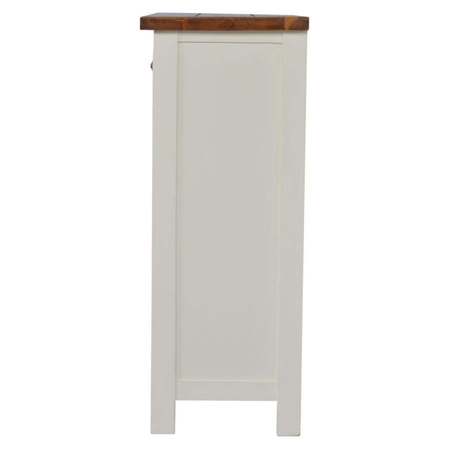 in213 2 toned kitchen unit with 3 drawer, 2 open shelves