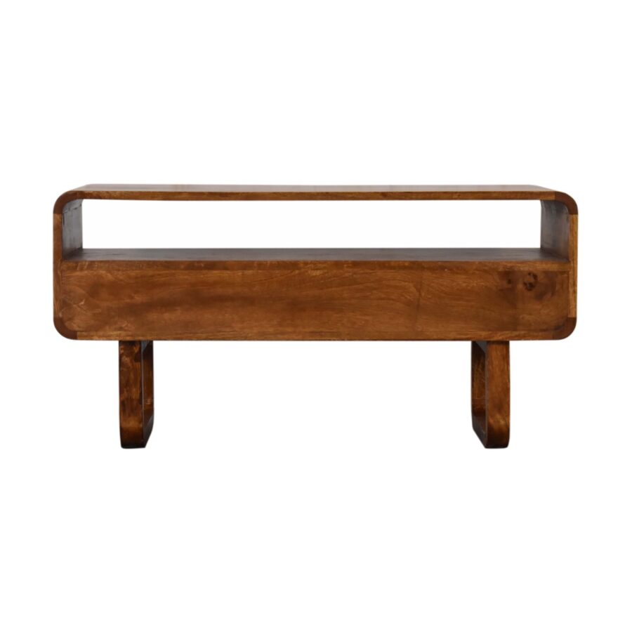 in2134 u shape curved chestnut media unit