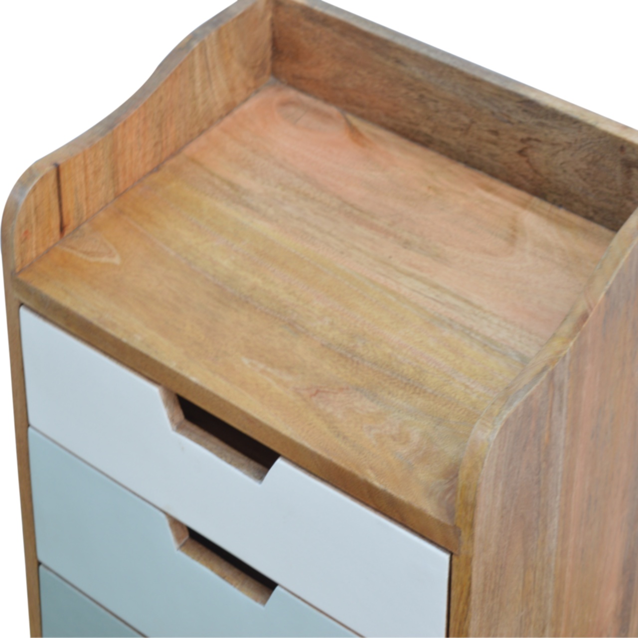 in277 green gradient 3 drawer hand painted bedside