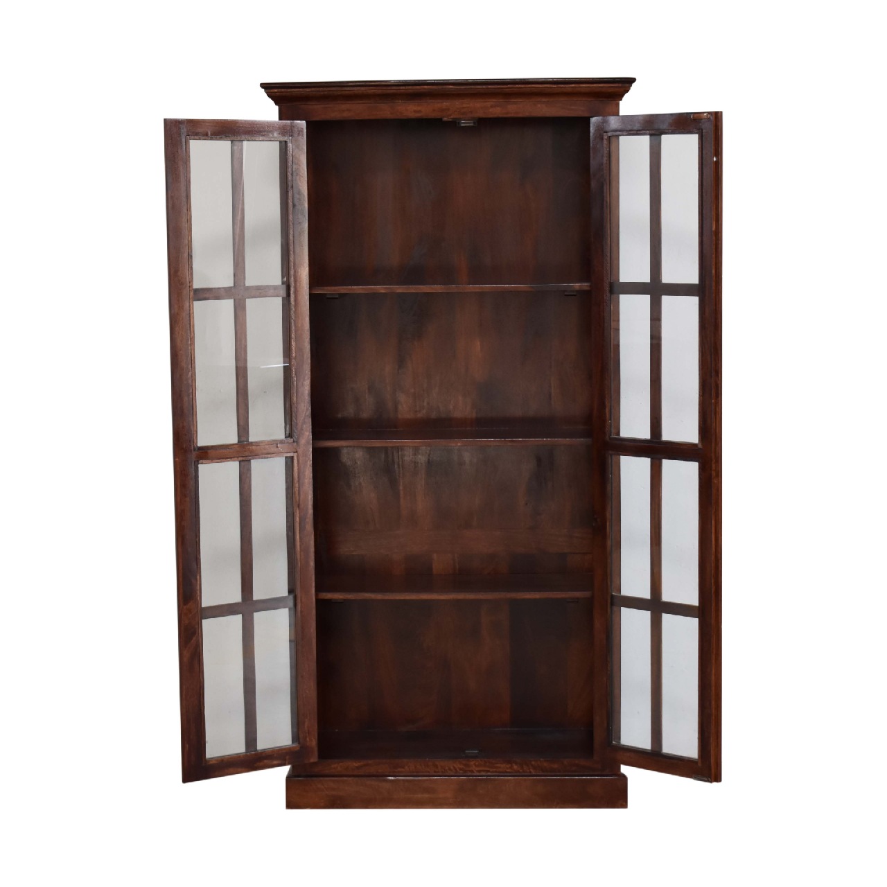 in3365 cherry tall cabinet with glazed doors
