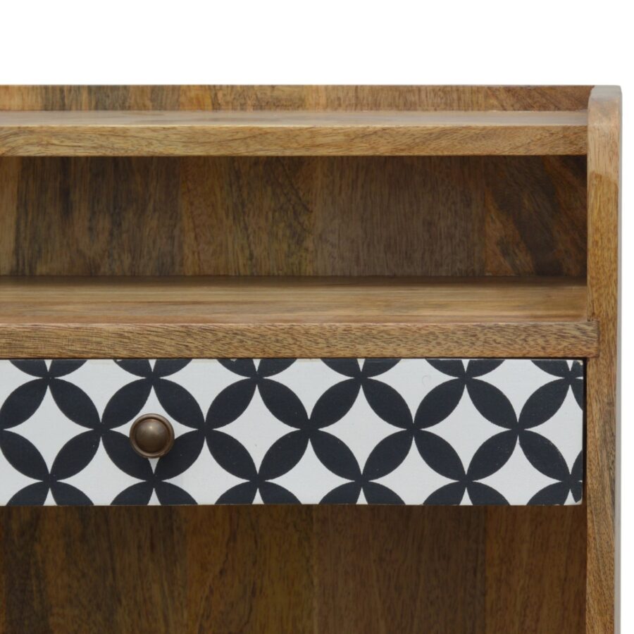 in728 district diamond patterned bedside
