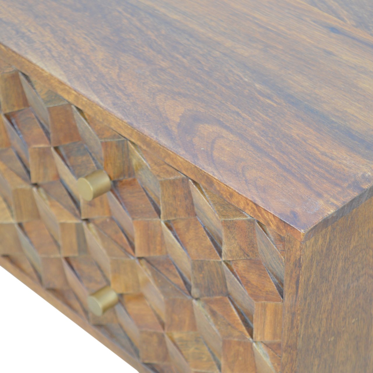 in782 chestnut cube carved media with 2 open slots