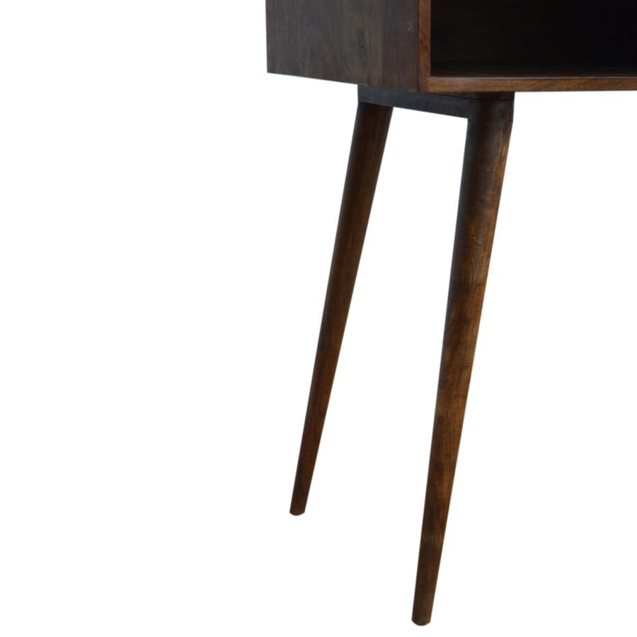 in784 chestnut cube carved writing desk