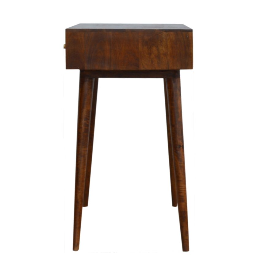 in784 chestnut cube carved writing desk