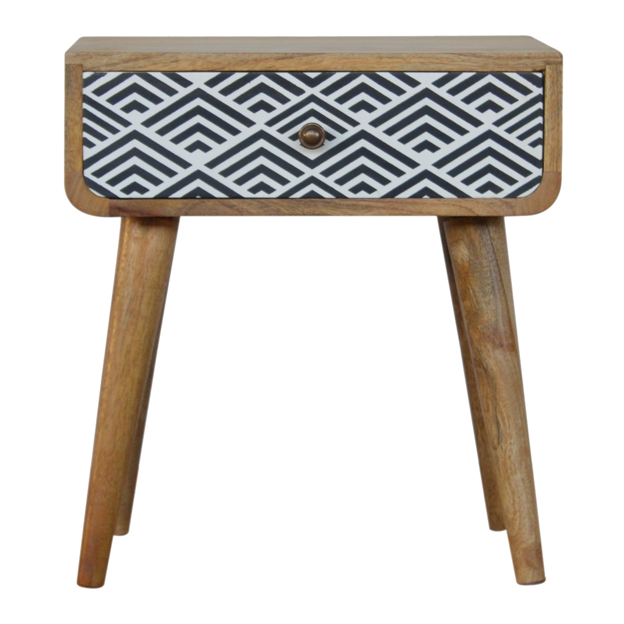 in828 monochrome print bedside