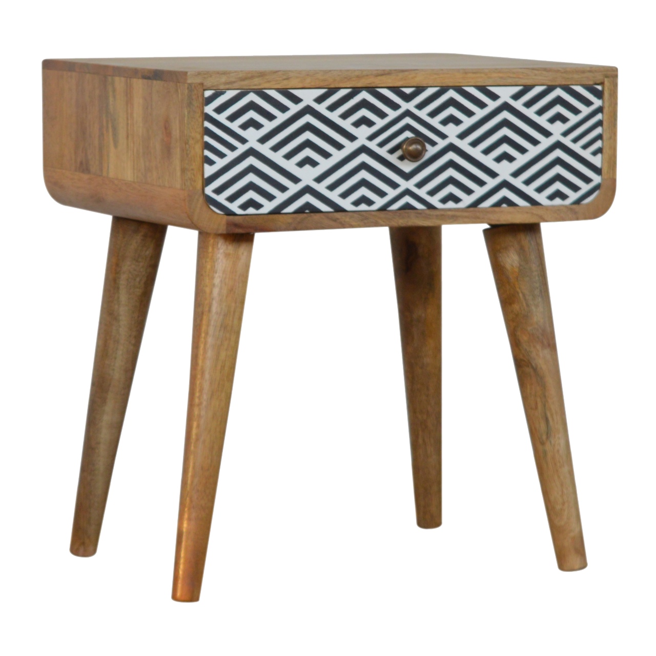 in828 monochrome print bedside