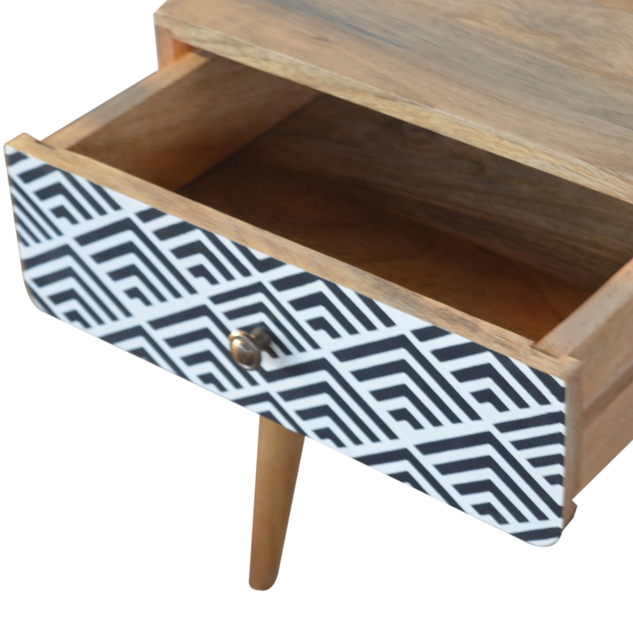 in828 monochrome print bedside