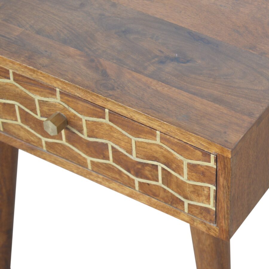 in842 gold art pattern bedside