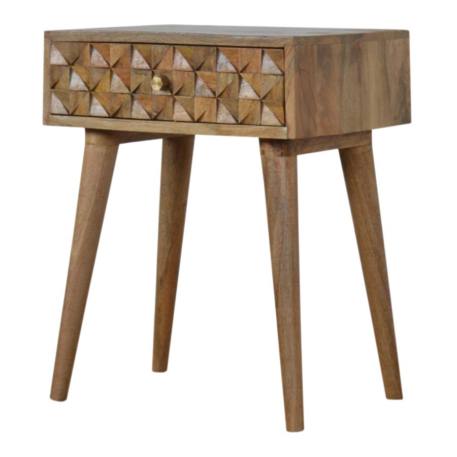 in854 diamond carved bedside
