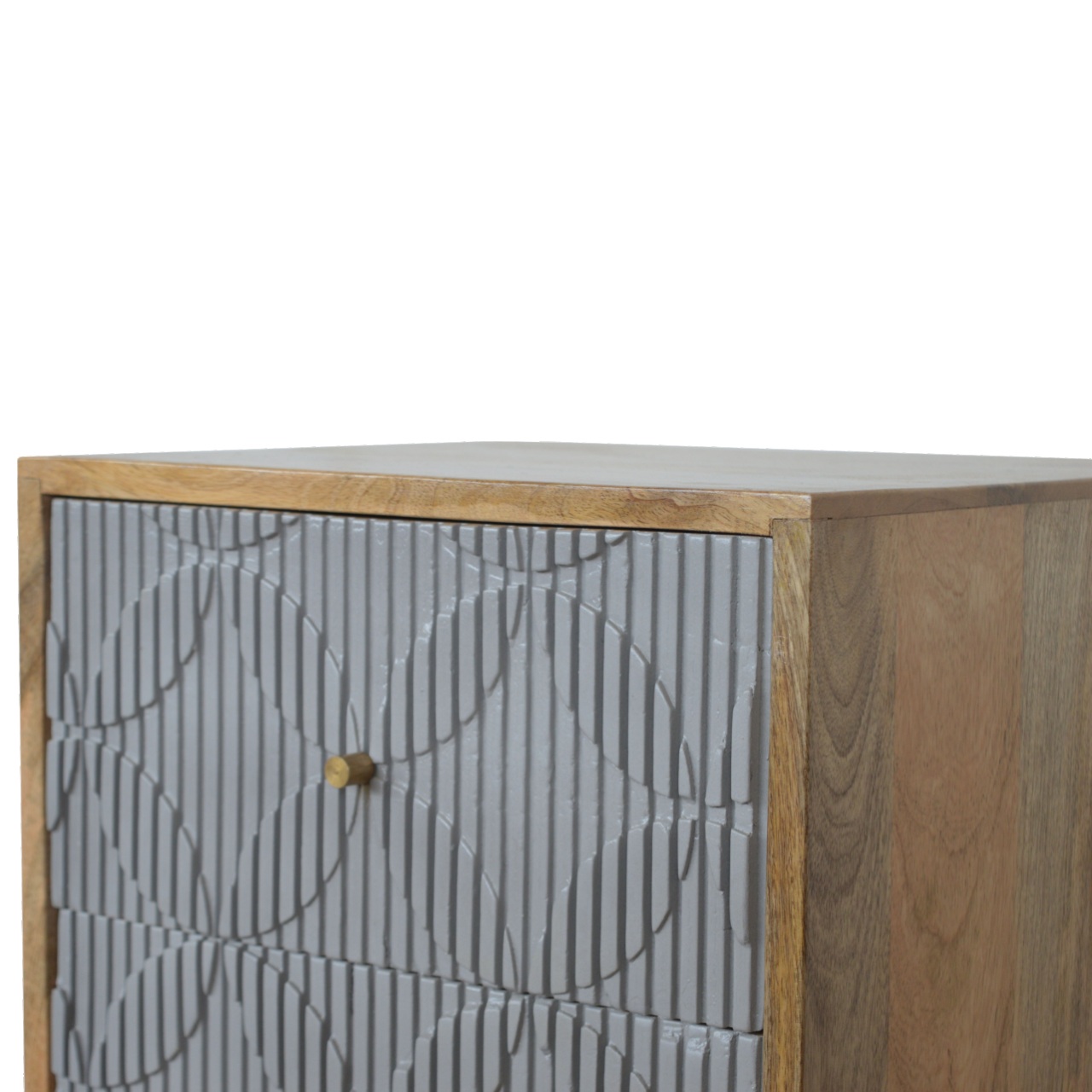 in919 geometric carved bedside