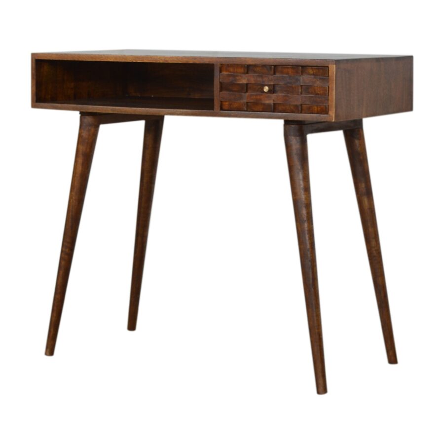 in995 tile carved chestnut writing desk