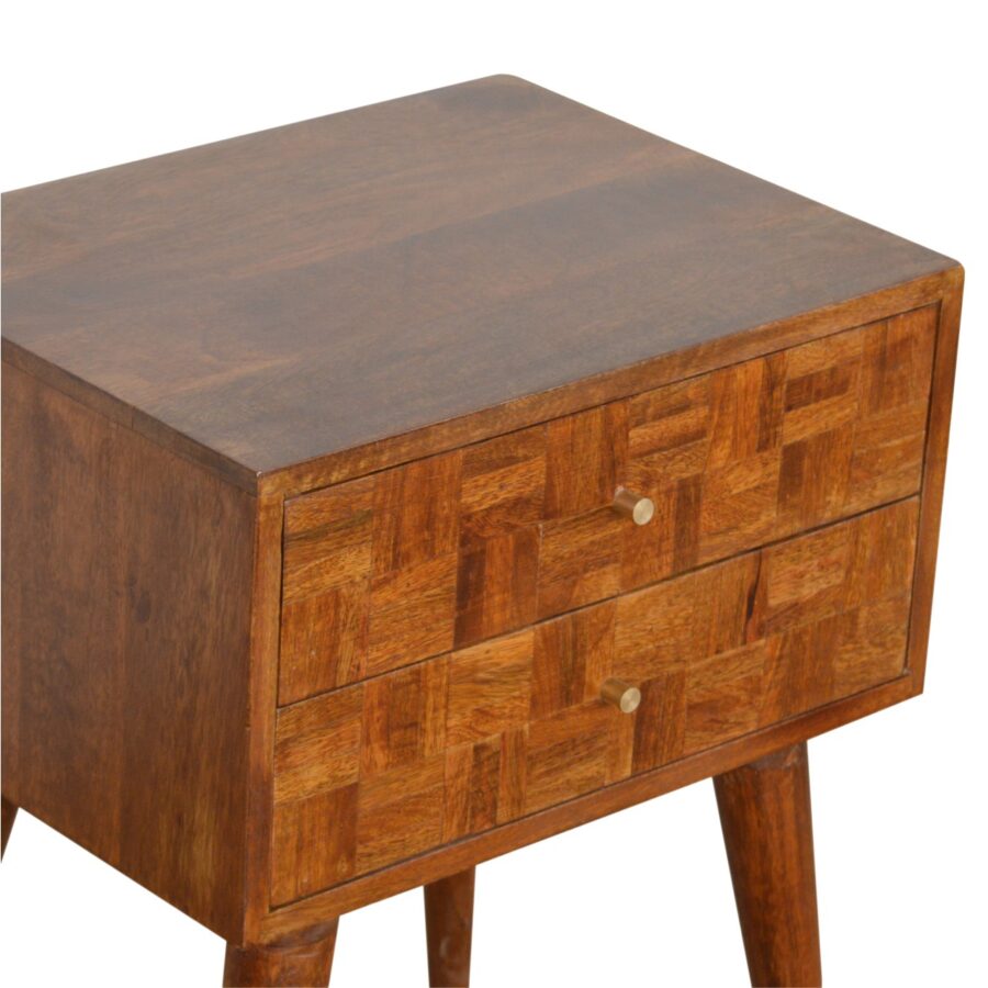 in1010 varied chestnut bedside