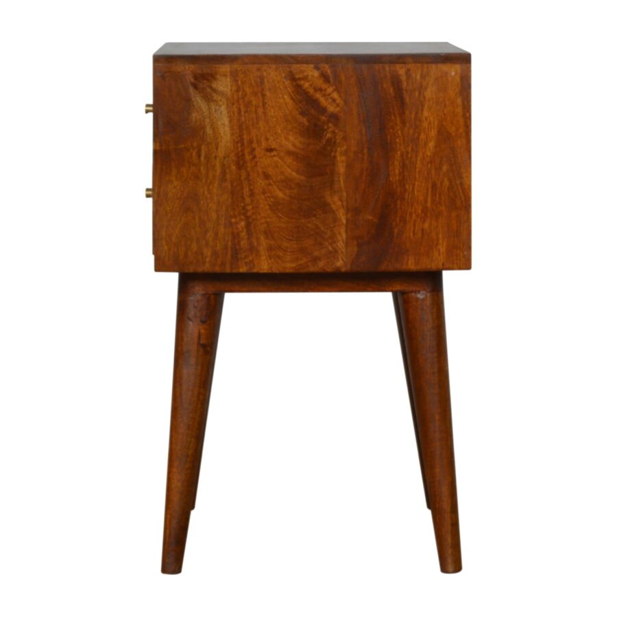in1010 varied chestnut bedside