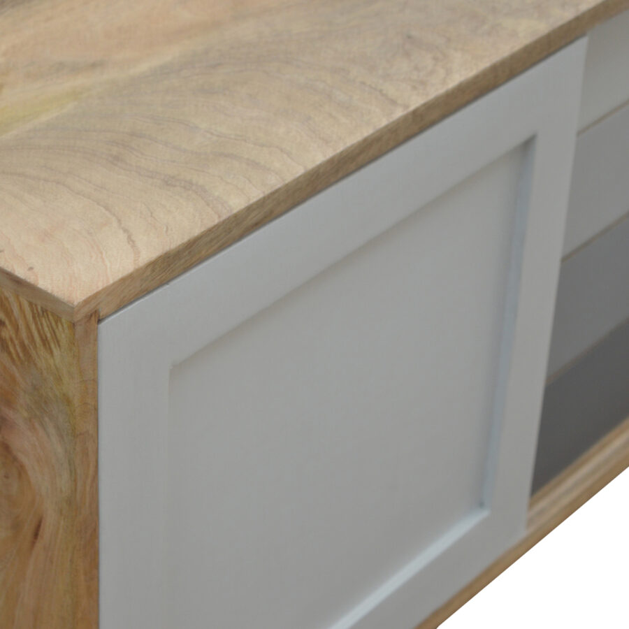 in136 grey gradient sliding sideboard