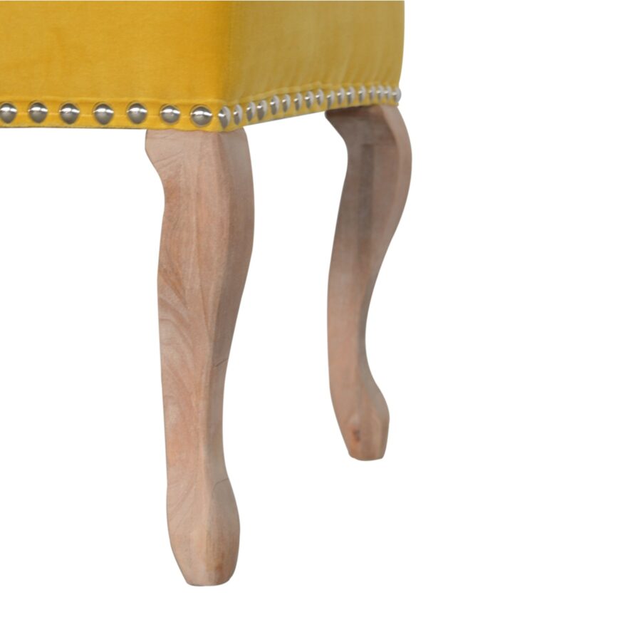 in1390 french style mustard velvet bench