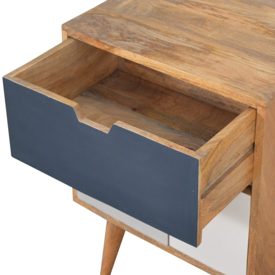 in1483 navy multi bedside with removable drawers