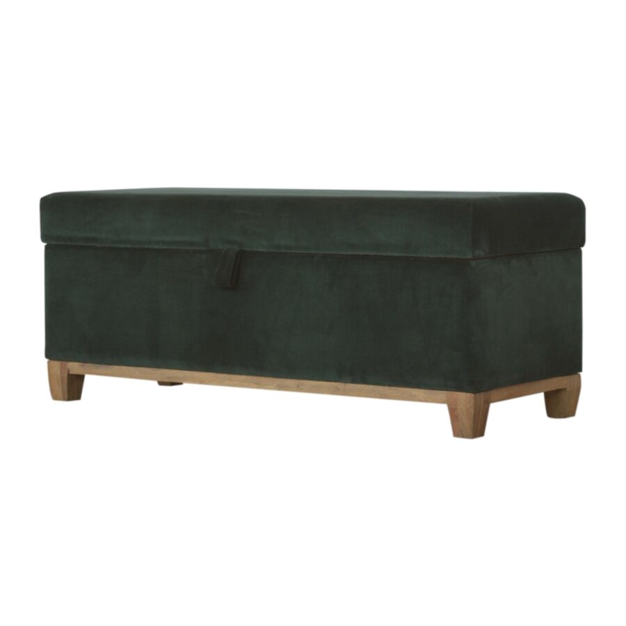 in1528 emerald cotton velvet storage box