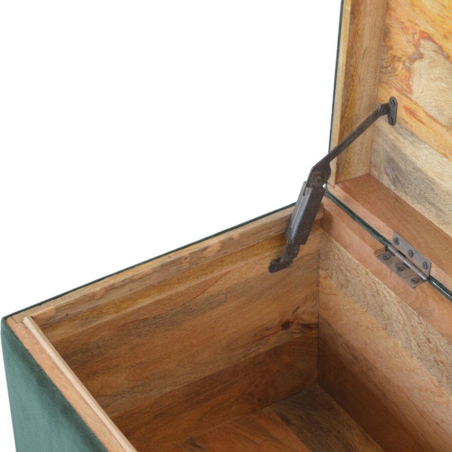 in1528 emerald cotton velvet storage box