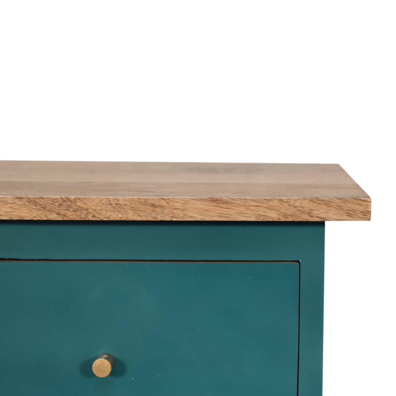 in1638 teal hand painted bedside