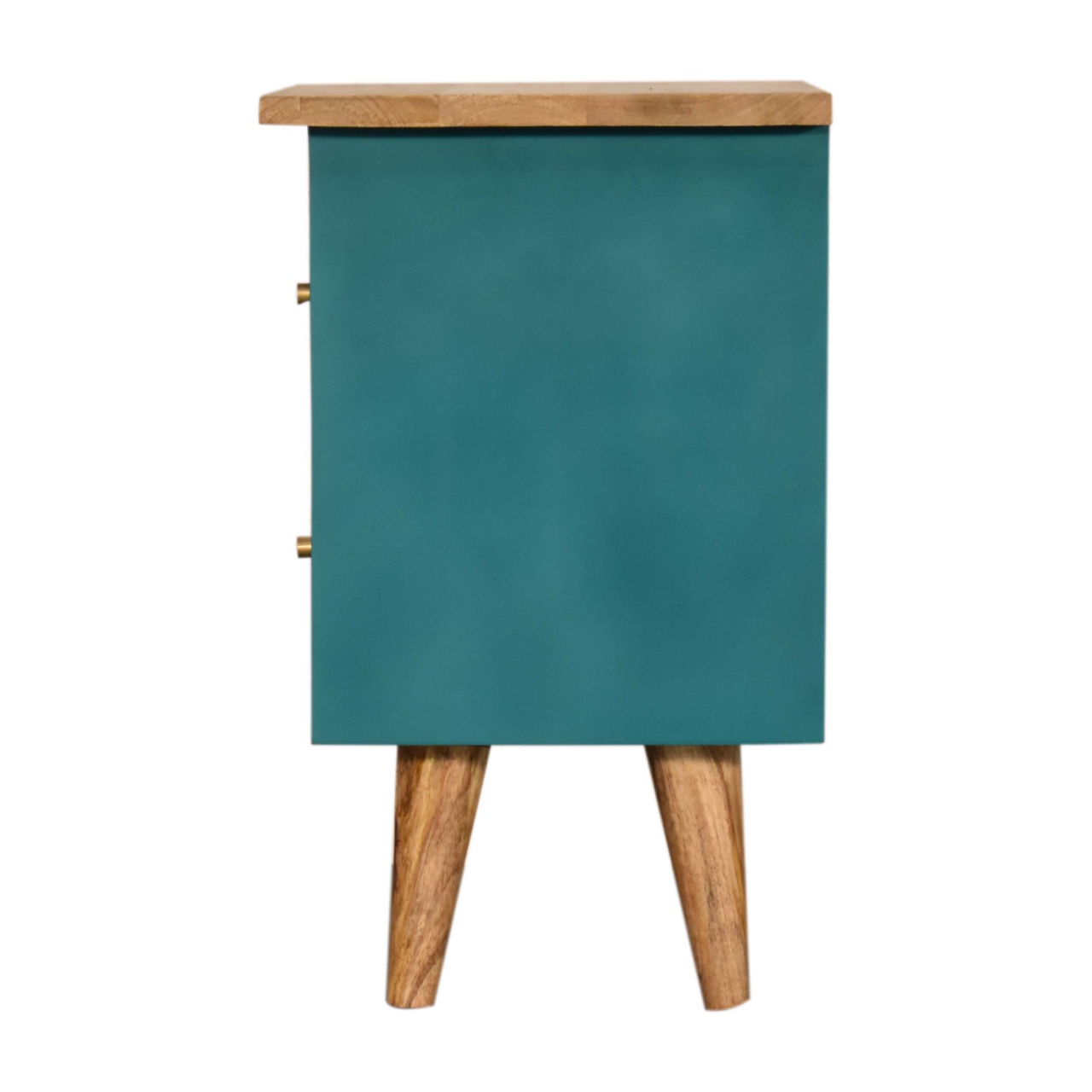 in1638 teal hand painted bedside