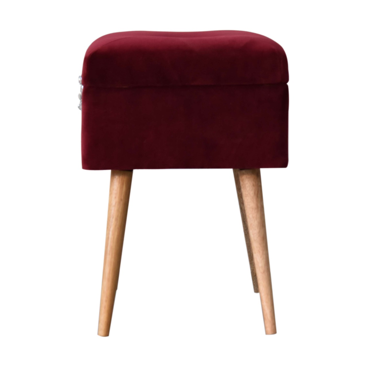 in1672 wine velvet nordic style storage bench