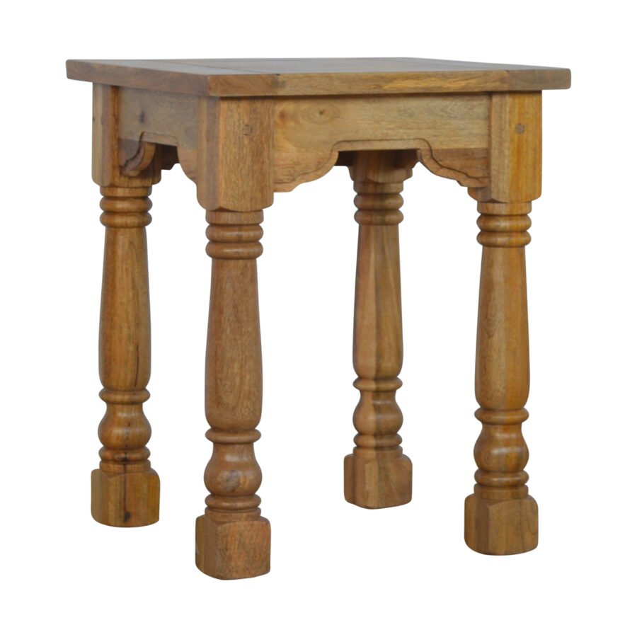 end table with turned legs