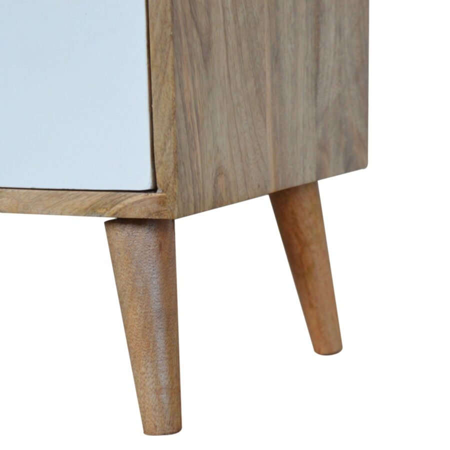 in726 open slot white painted bedside