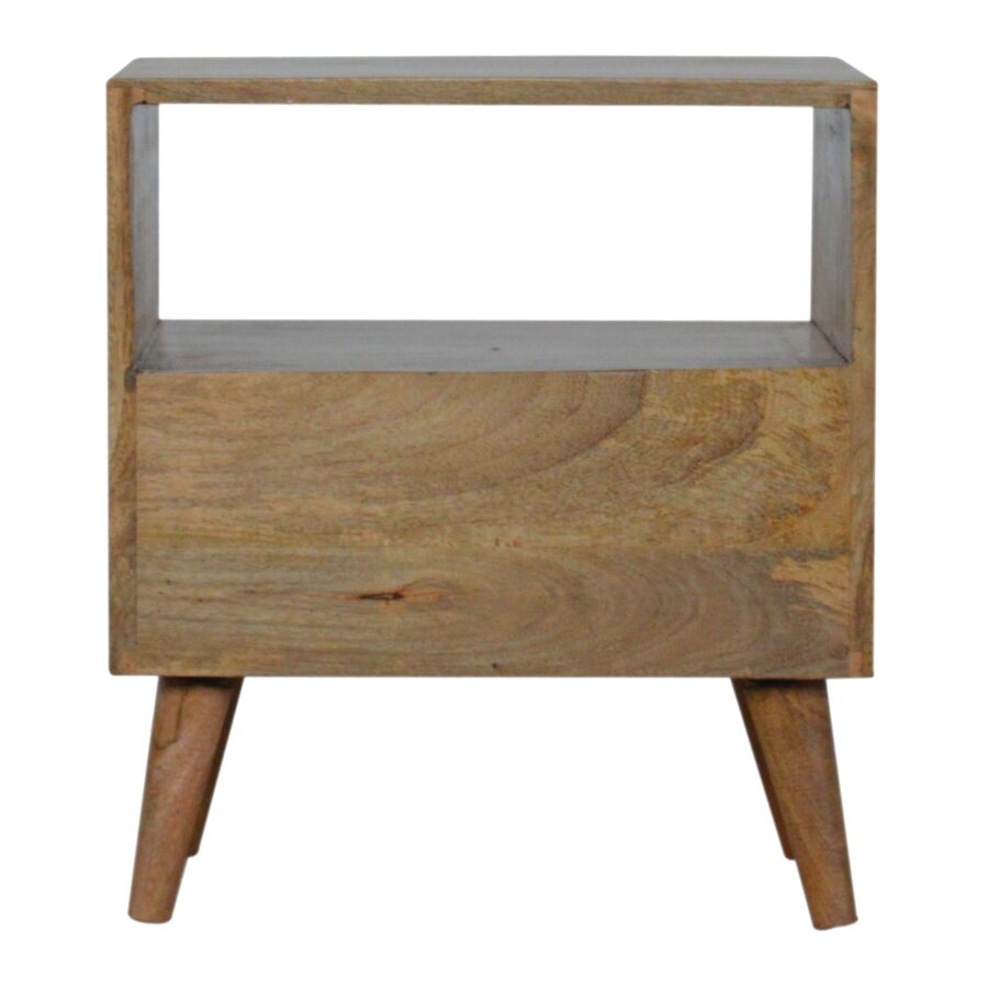 in726 open slot white painted bedside