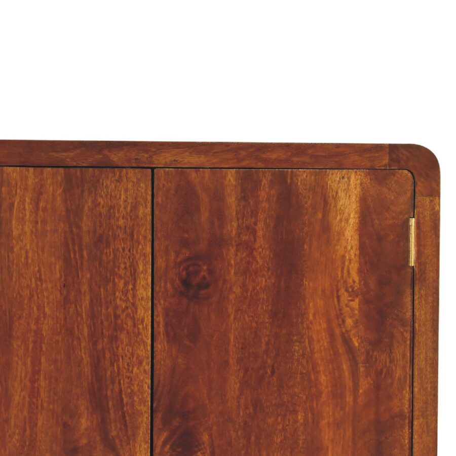 in3589 curved chestnut wardrobe