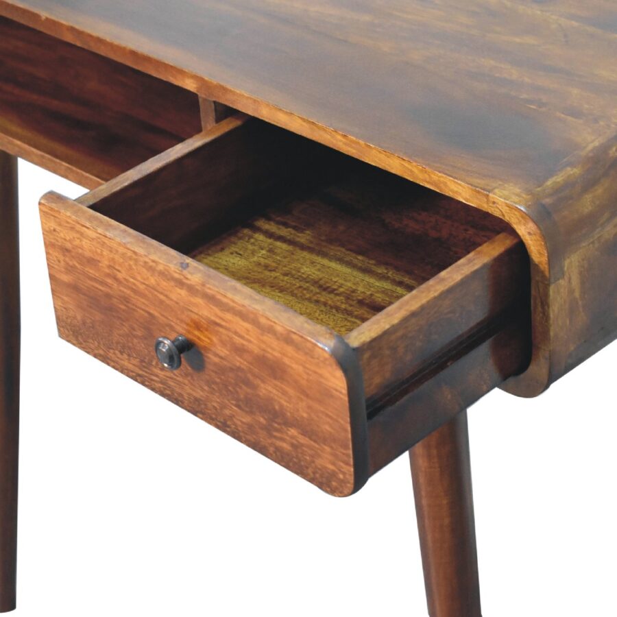 in3606 curved chestnut writing desk