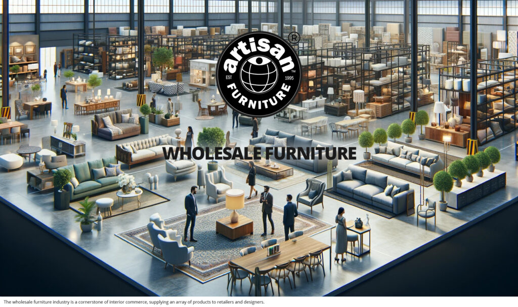 Spacious furniture warehouse with diverse designs and business customers.