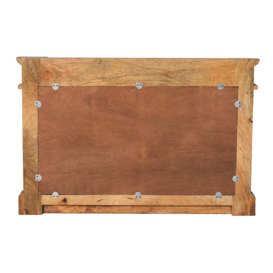 Vintage wooden frame on white background