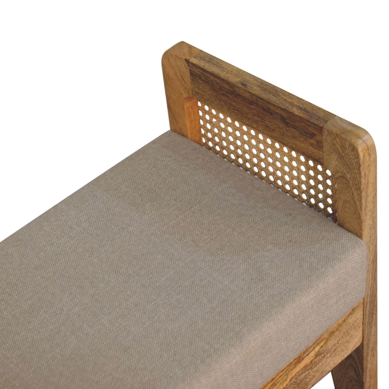 Mud Linen Rattan Bench - Image 7