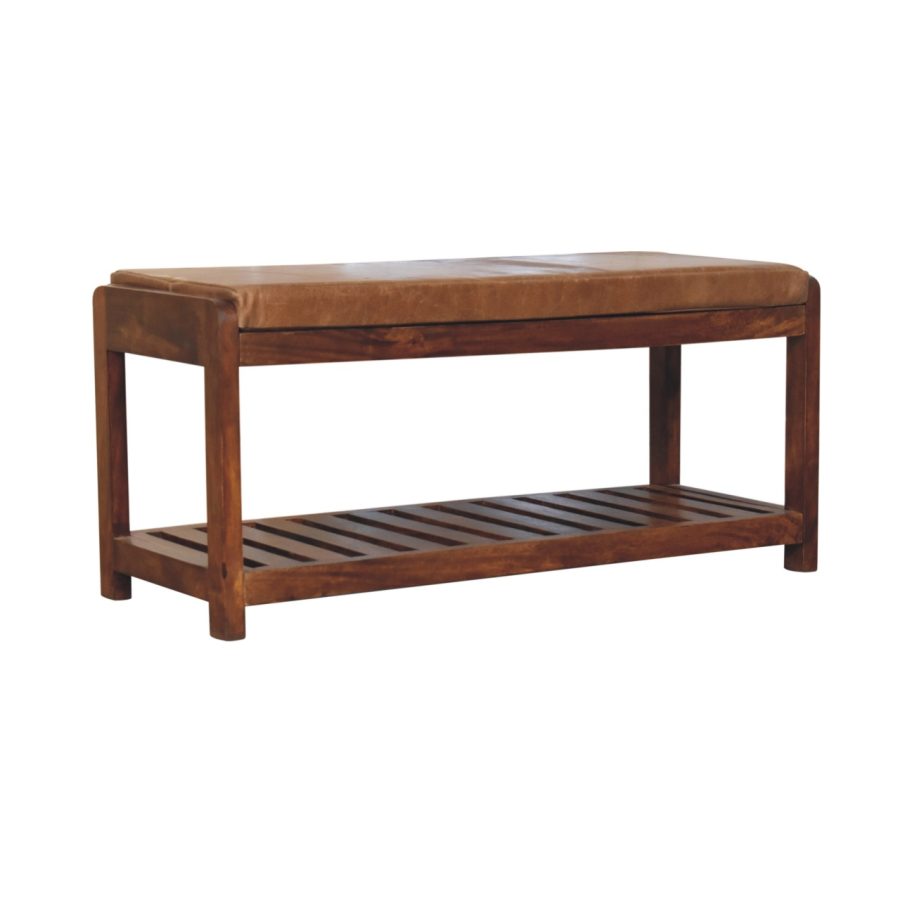 Buffalo Slatted Hallway Bench - Image 3