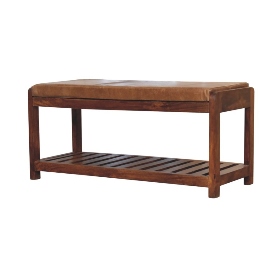 Buffalo Slatted Hallway Bench - Image 4