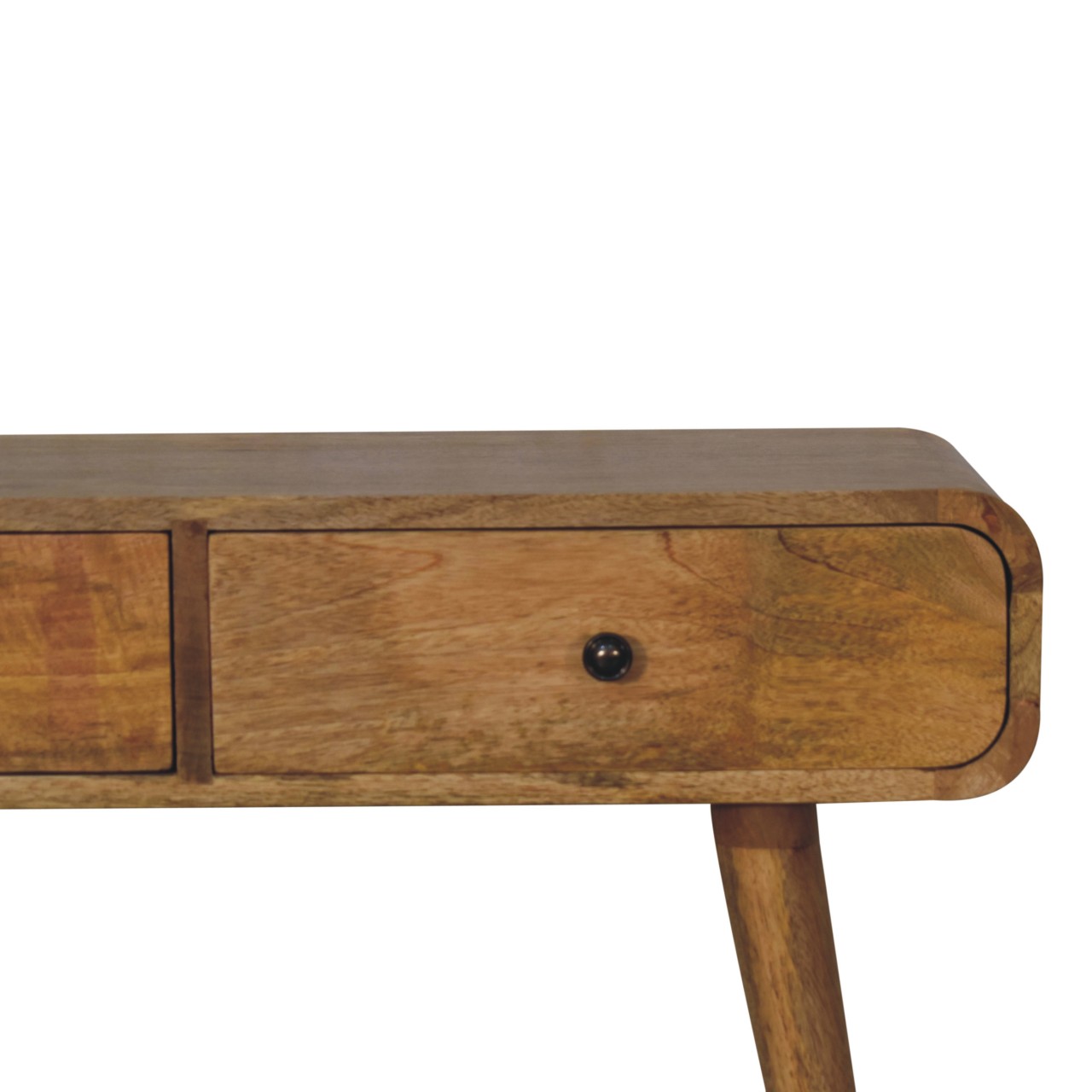 Oak-ish Curved Hallway Table - Image 5