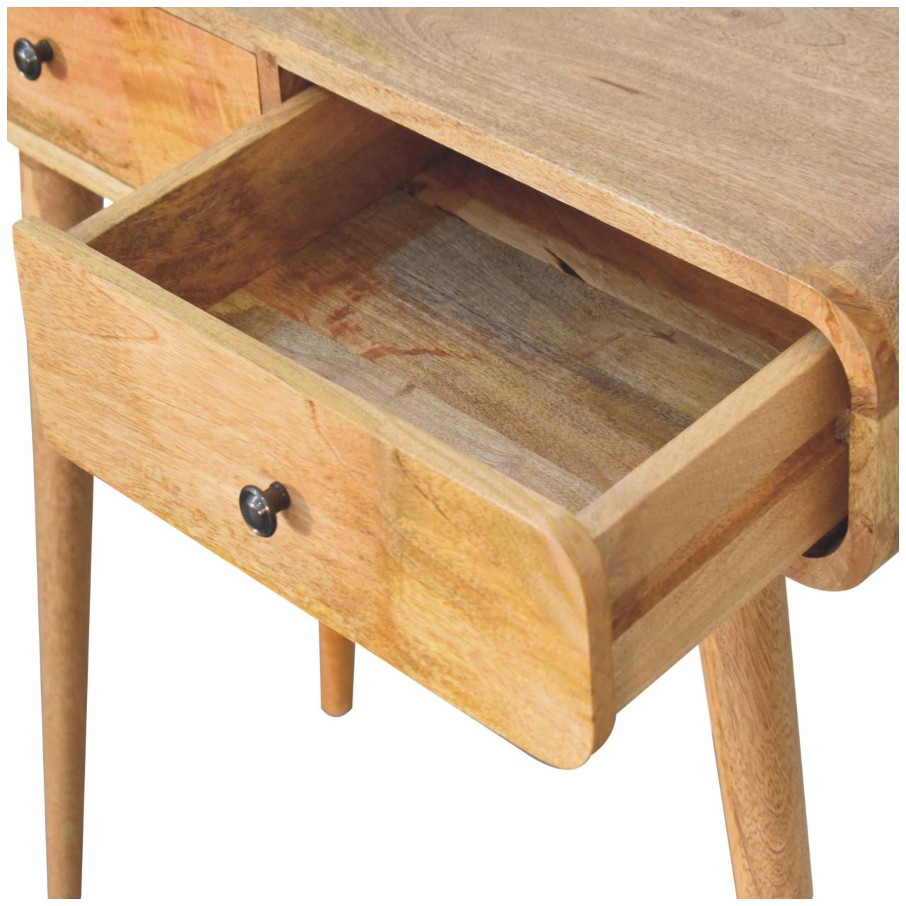 Oak-ish Curved Hallway Table - Image 7