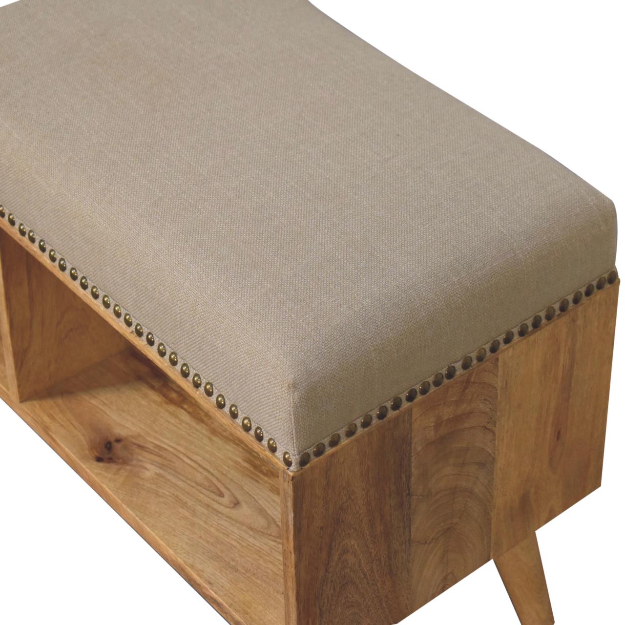 Studded Linen Open Bench - Image 6